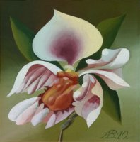 Angelė Banytė, „Žiedas“, 2010, 52 x 52, akrilas, drobė